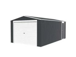 Garagem Em Aco Galvanizado Com Porta De Enrolar Cinza 19,5 M - Octou