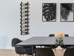 Garrafeira De Parede, 9 Garrafas, L19 X A92 Cm Metal Preto - Routal