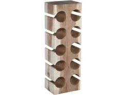 Garrafeira Em Madeira De Suar Para 10 Garrafas De C. 19 X L. 27 X A. 70 Cm Cor Natural - Cagayan