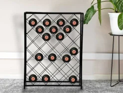 Garrafeira, 32 Garrafas, L55 X A71 Cm Metal Preto - Bolinar