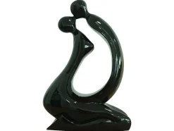 Grande Escultura Chloe Em Resina Preta - C32 X L12 X A47 Cm