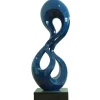 Grande Estátua Cecilia Em Resina Azul Noite - L.25 X A.79 Cm