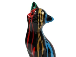 Grande Estátua De Gato Em Resina C24 X L13 X A53 Cm Multicolor - Miniria