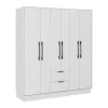 Guarda-Roupa 6 Portas E 2 Gavetas C162 Branco - Feova