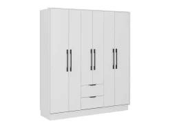 Guarda-Roupa 6 Portas E 2 Gavetas C162 Branco - Feova
