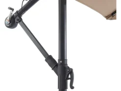 Guarda-Sol Articulado Redondo Taupe Em Aco Com Leds D. 2,93 M - Pocota