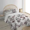 Housse De Couette 100% Coton 1 Piece Blanc A Motifs Fleuris 140X240