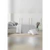 Housse De Couette 100% Coton 1 Piece Gris A Motifs Blancs 260X240