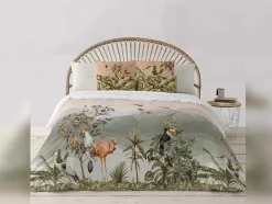 Housse De Couette 100% Coton 1 Piece Rose Paysage 200X240