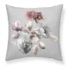 Housse De Coussin 100% Coton 1 Piece Gris A Motif Floral 50X50