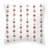 Housse De Coussin 100% Coton 1 Piece Blanc Imprime Floral 50X50