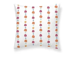 Housse De Coussin 100% Coton 1 Piece Blanc Imprime Floral 50X50