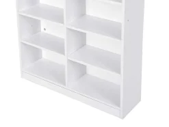 Ilha Central De Cozinha Com 3 Gavetas E 8 Nichos Em Mdf Branco E Natural Claro - Palestrina
