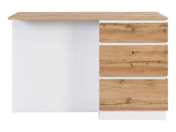 Ilha Central De Cozinha Com 6 Gavetas E 4 Nichos Em Mdf Natural Claro E Branco - Pomarela