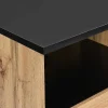 Ilha Central De Cozinha Com 2 Portas E 1 Nicho Em Mdf, Natural E Preto - Corelina