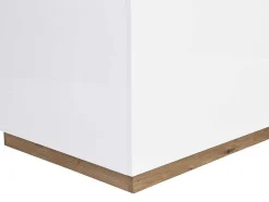 Ilha Central De Cozinha Com 2 Portas E 1 Nicho Em Mdf, Natural E Branco - Corelina