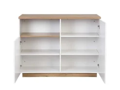 Ilha Central De Cozinha Com 2 Portas E 1 Nicho Em Mdf, Natural E Branco - Corelina