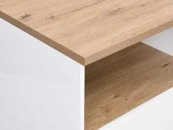 Ilha Central De Cozinha Com 2 Portas E 1 Nicho Em Mdf, Natural E Branco - Corelina