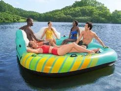 Ilha Insuflável Azul E Amarelo Com Guarda-Sol Amovivel 291 X 265 Cm - Sunari Da Bestway