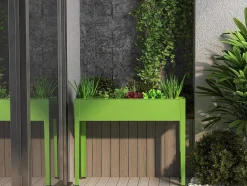 Jardineira Com Pernas Em Aco Verde C100 X L30 X A80 Cm - Ygos