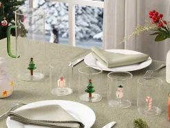 Jarro Com Arvore De Natal Em Vidro Transparente E Verde D.14,5 X A.24 - Mannie