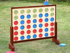 Jogo De Tabuleiro Gigante Em Madeira 4 Em Linha C79 X A72 Cm - Toupsi
