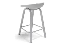 Kiel - Conjunto De 4 Bancos De Design Em Metal E Pp Cinzento