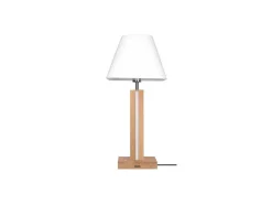 Lampada De Mesa Quad, Carvalho, Branco, 51X51X162 Cm, Epikasa