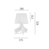 Lampada De Mesa Tilda, Multicor, 30X30X43,5 Cm, Epikasa