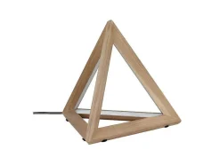 Lampada De Mesa Trigonon, Carvalho, Cromo, Antracite, 42X42X29,5 Cm, Epikasa