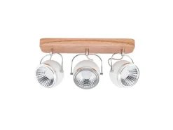 Lampada De Tecto Ball, Carvalho, Cromio, Branco, 42X11X20 Cm, Epikasa