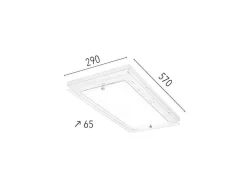 Lampada De Tecto Finn Cork, Cortica, Branco, 57X29X6,5 Cm, Epikasa