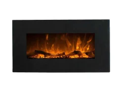 Lareira Elétrica De Parede Chandela - C84 X L14 X A45 Cm - Preta