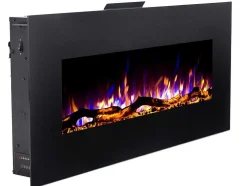 Lareira Elétrica Lalita - C110 X L14 X A49 Cm - Preta