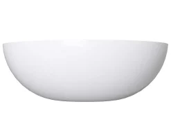 Lavatório De Casa De Banho Redondo Em Solid Surface De 40 Cm Cor Branco - Imja