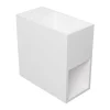 Lavatório Suspenso Branco Solid Surface Com Nicho, Torneira A Esquerda 40 Cm - Pumori