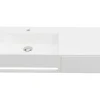 Lavatório Suspenso Em Solid Surface Com Toalheiro Cor Branco De C90 X L40 X A17 Cm - Gandaki