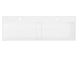 Lavatório Suspenso Em Solid Surface Cor Branco De C120 X L40 X A15 Cm - Yamdrok