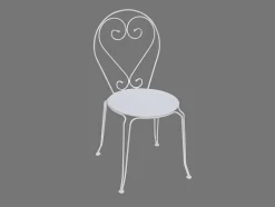 Lote De 4 Cadeiras De Jardim Em Metal Estilo Ferro Forjado - Branco - Guermantes