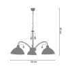 Lustre Tosel Bourgogne Vidro Braco Cetim D52 X H67 Cm