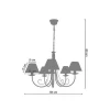 Lustre Tosel Cote D'Ivoire A Tecido Braco Branco D84 X H90 Cm