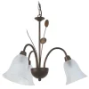 Lustre Tosel Lustralia Vidro Braco Dourado D56 X H80 Cm