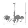Lustre Tosel Menton Tecido Braco Cru D84 X H90 Cm