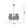Lustre Tosel Val D'Isere Vidro Braco Ambar D49 X H80 Cm