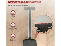 Maquina De Remo Magnetica Para Casa, Ginasio, Escritório, Treino 16 Niveis De Resistencia Ajustavel Com Monitor Lcd
