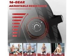 Maquina De Remo Magnetica Para Casa, Ginasio, Escritório, Treino 16 Niveis De Resistencia Ajustavel Com Monitor Lcd