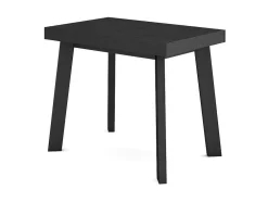 Mesa Consola Extensivel, 300, Para 14 Péssoas, Pés De Madeira, Preto E Carvahlo
