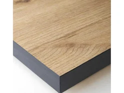 Mesa Consola Extensivel, 220, Para 10 Péssoas, Pés De Madeira, Preto E Carvahlo