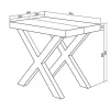 Mesa Consola Extensivel, 260, Para 12 Péssoas, Pés De Madeira, Carvahlo E Preto