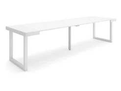 Mesa Consola Extensivel, 300, Para 14 Péssoas, Pés De Madeira, Branco